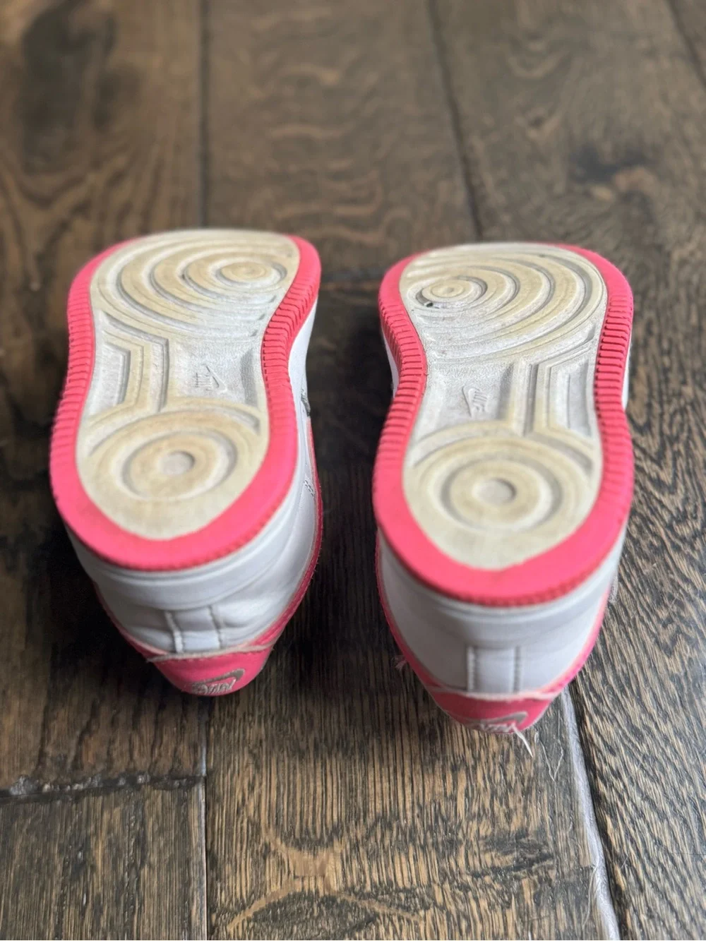 Nike Kids White and Pink Sneakers